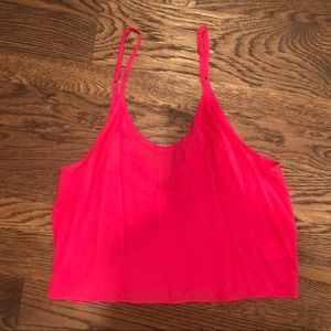 Pink Aritzia Cropped Tank